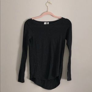 Dark Grey Basic Long Sleeve T-shirt